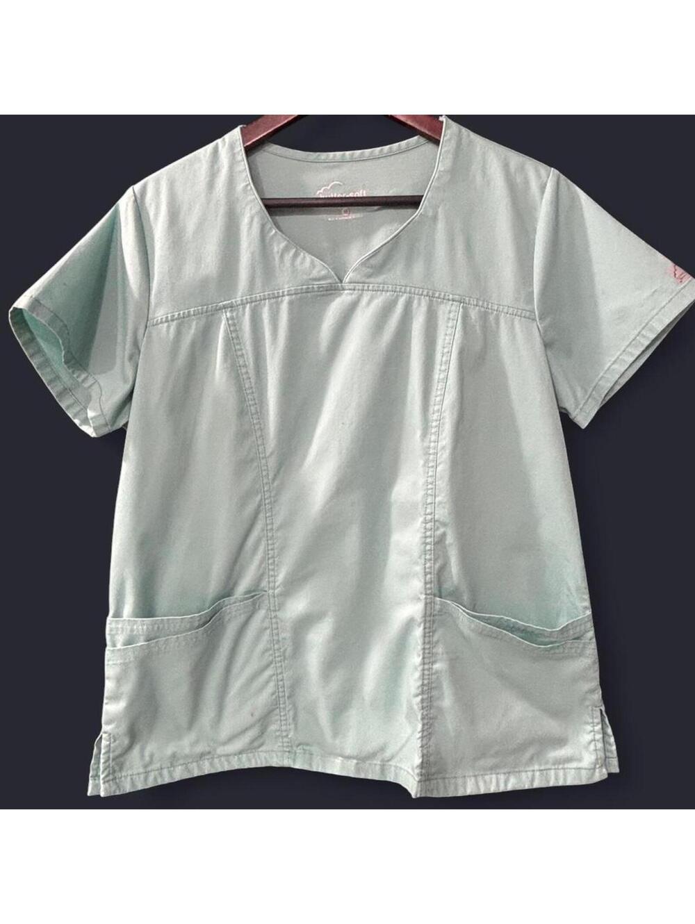 Butter-Soft Stretch Scrub Top – Mint Green | Size Medium